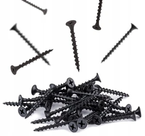 WKRĘTY DO DREWNA CZARNE PH2 FOSFATOWANE DO PŁYT GK 4,2 x 90 mm | 1kg KLIMAS