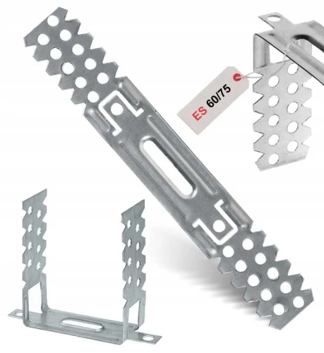 WIESZAK PŁASKI ES 60/75 WIESZAKI DO PROFILI CD60 GK BUDMAT | 100szt 0,8mm