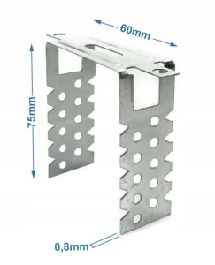 WIESZAK PŁASKI ES 60/75 WIESZAKI DO PROFILI CD60 GK BUDMAT | 100szt 0,8mm