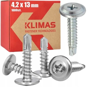 Wkręty podkładkowe samowiercące 4,2x13 mm ocynkowane WSPC 1000 szt.
