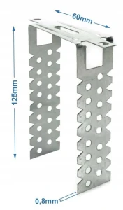 WIESZAK PŁASKI ES 60/125 WIESZAKI DO PROFILI CD60 GK BUDMAT | 100szt 0,8mm