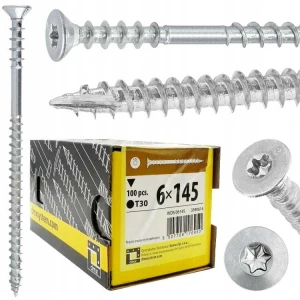 Wkręty dystansowe do poziomowania WDS 6x145 DOMAX 100 sztuk