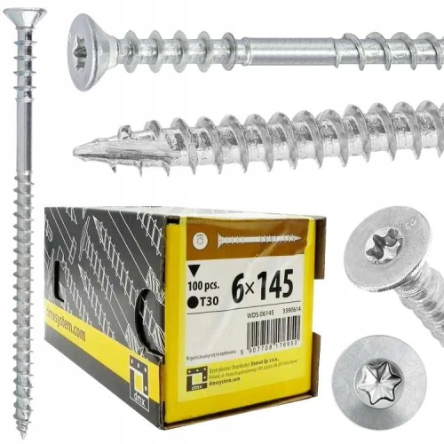 Wkręty dystansowe do poziomowania WDS 6x145 DOMAX 100 sztuk