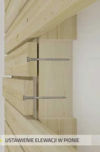 Wkręty dystansowe do poziomowania WDS 6x145 DOMAX 100 sztuk