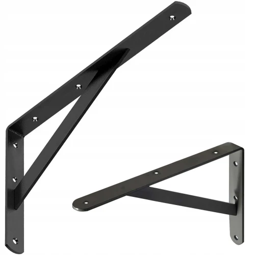 Wspornik półki czarny mocny WSWP-500 500x330x30mm domax 1 szt
