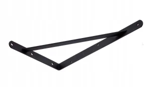 Wspornik półki czarny mocny wswp-400  400x250x30mm domax 1 szt