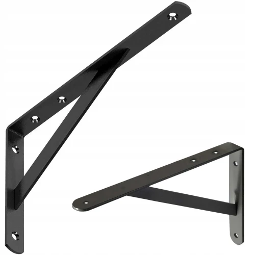 Wspornik półki czarny mocny wswp-300 300x200x20mm domax 1 szt