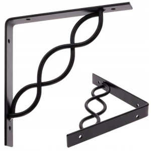 WSPORNIK PÓŁKI UCHWYT 150x150x20 KĄTOWNIK STALOWY CZARNY | 1 szt | DOMAX