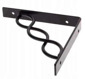 WSPORNIK PÓŁKI UCHWYT 150x150x20 KĄTOWNIK STALOWY CZARNY | 1 szt | DOMAX