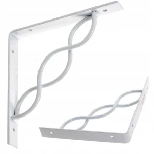 Wspornik półki uchwyt WPRP-150 150x150x20 kątownik stalowy biały 1 szt domax