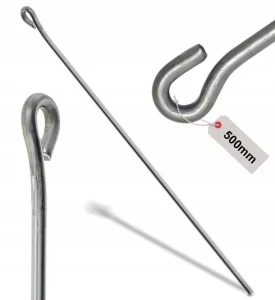 Pręt drut mocujący z oczkiem 50cm do profil CD60 płyta GK | Budmat | 50 szt