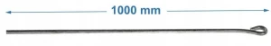 Pręt drut mocujący z oczkiem 100cm do profil CD60 płyta GK | Budmat 50 szt