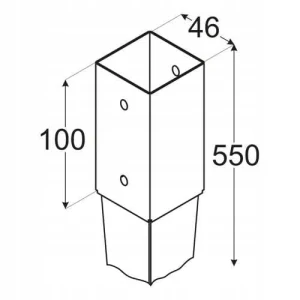 Podstawa słupa psg 46x550mm domax 1 szt