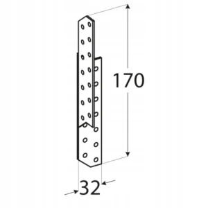 Łącznik krokwiowy Domax LK2 170 x 32 mm - 10 szt