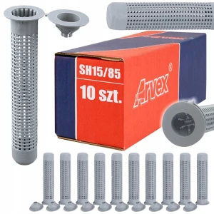 Plastikowa tuleja siatkowa kotwa chemiczne 15x85 m8-m10 | arvex | 10 szt.