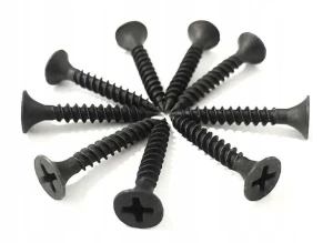 WKRĘTY DO PŁYT GK PROFILI DREWNA METALU CZARNE FOSFATOWANE 3,5x55mm | 1kg