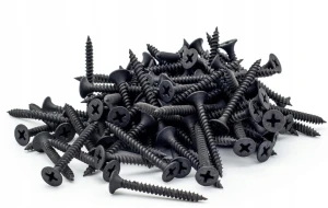 WKRĘTY DO PŁYT GK PROFILI DREWNA METALU CZARNE FOSFATOWANE 3,5x55mm | 1kg