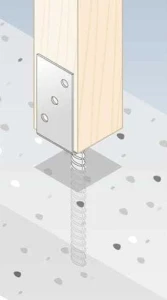 Podstawa słupa do wmurowania ocynk ogniowy 120mm 121x120x60x4,0 1 sztuka