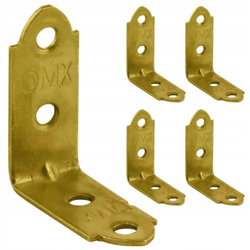 Kątownik stalowy montażowy kw2 40x40x17x1,5 złoty 10 szt domax