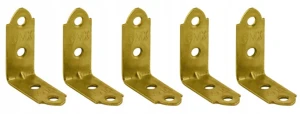 Kątownik stalowy montażowy kw2 40x40x17x1,5 złoty 10 szt domax