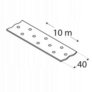 Taśma stalowa montażowa tm2 40x2,0mm 10m 1 szt domax