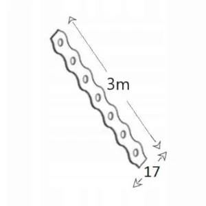 Taśma stalowa montażowa tm12 17x0,7mm 3mb 1 szt domax