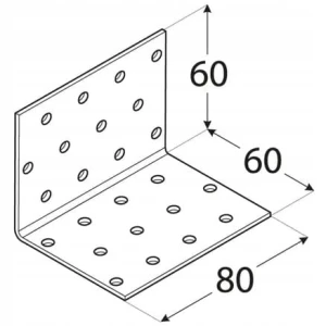 Kątownik km5 60x60x80 mm domax 1 szt