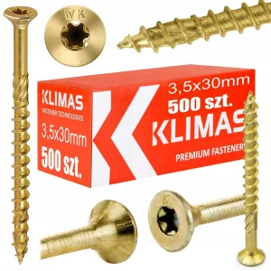 Wkręty stożkowe do drewna torx 3x35mm wkręt-met klimas - 500 szt