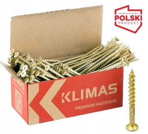 Wkręty do drewna torx 6x70mm 100 szt stożkowe ciesielskie | wręt-met klimas