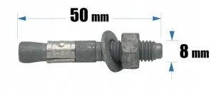 Kotwa mechaniczna m8x50 do betonu rozprężna | ocynk ogniowy 2 sztuki