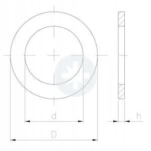 Podkładka okrągła zgrubna M6 P06.0X12.0X1.6-B DIN125+ 631554 - 40 szt
