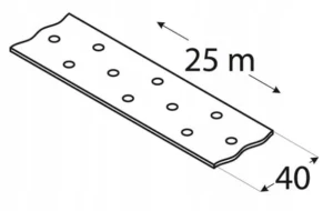 Taśma stalowa montażowa tm2 40x2mm rolka 25m domax