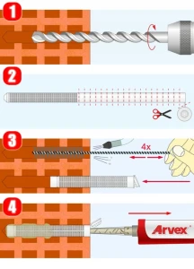 Plastikowa tuleja siatkowa kotwa chemiczne 12x60 m6-m8 | arvex - 10 szt