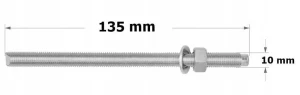 Kotwa chemiczna klej arvex cps 300, pręt m10x165 + tuleje, mieszadło | #9