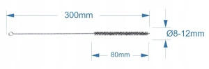 Zestaw stalowy wycior szczotka druciana Ø 8-12 mm – 3 sztuki