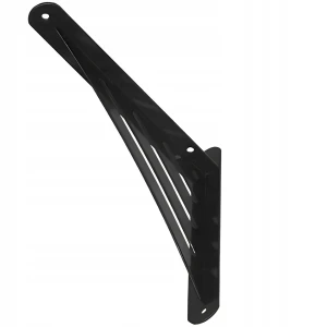 Wspornik ażurowy trójkątny WAT 190 - 200x194x26 mm - 1 szt czarny domax