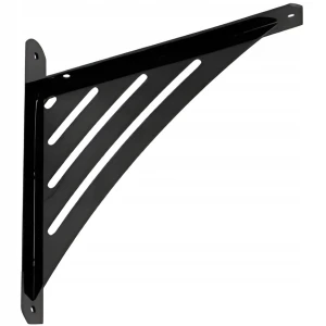 Wspornik ażurowy trójkątny WAT 190 - 200x194x26 mm - 1 szt czarny domax