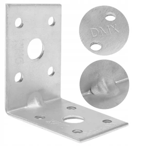 Kątownik stalowy montażowy z przetłoczeniem kpl5 50x50x35 mm 10 szt domax