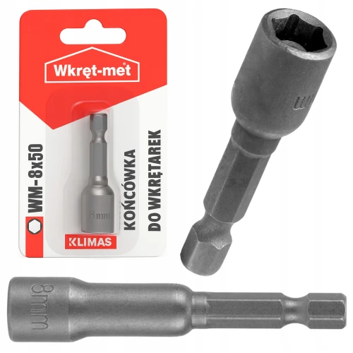 BIT KOŃCÓWKA MAGNETYCZNA ŁEB SZEŚCIOKĄTNA 8x50mm Wkręt-met 1 szt