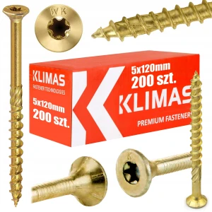 Wkręty stożkowe do drewna torx Wkręt-met Klimas 5x120 200 szt