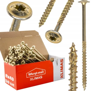 Wkręty talerzowe WKCP-08040 torx 8x40 Wkręt-met Klimas - 50 szt