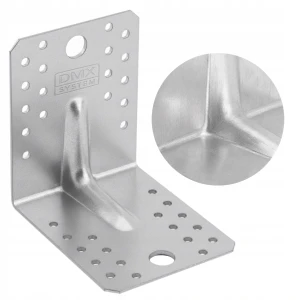 Kątownik stalowy montażowy z przetłoczeniem kpl2 105x105x90x2,0 1 szt domax