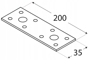 Łącznik lp3 200x35x2,5 Domax - 1 szt